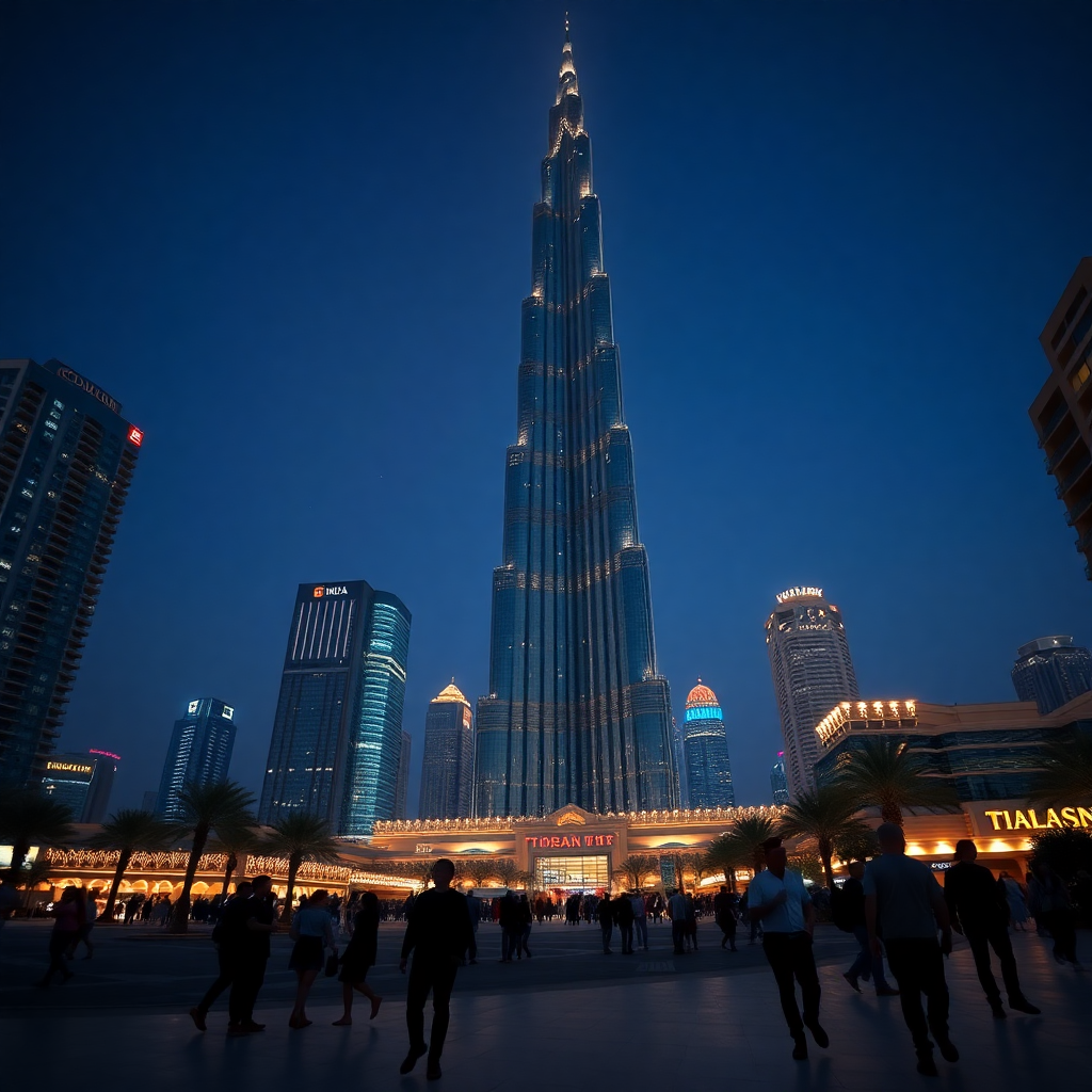 Burj Khalifa Dubai at Night